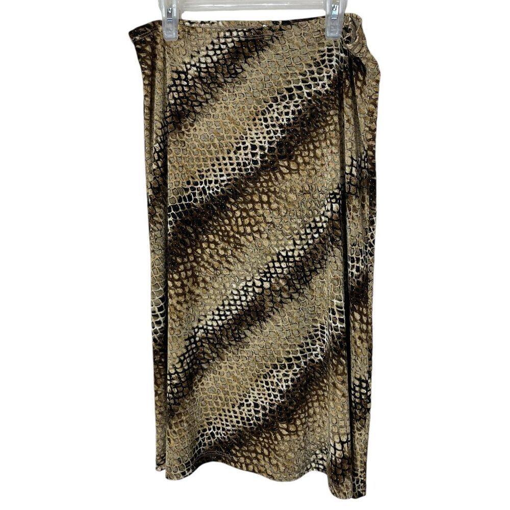 Vintage MYO‎ Y2K 90s Animal Print MIDI Skirt